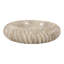 Bol décoratif rond en marbre côtelé à texture sculpturale - Bol moderne pour la décoration intérieure et le centre de table - 30 cm, couleur beige