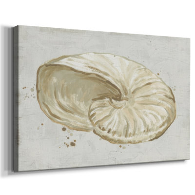 Neutre coquille Fresco I -Galerie enveloppée Cavas