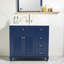 Meuble-lavabo 36 po avec lavabo en céramique - tiroir rabattable, portes à fermeture en douceur, tablettes ajustables-23316994