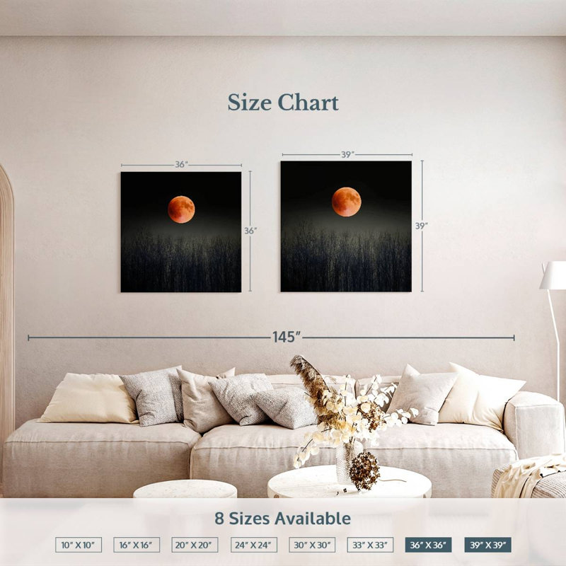 Oberle Mystical Blood Moon, 36" H x 36" W