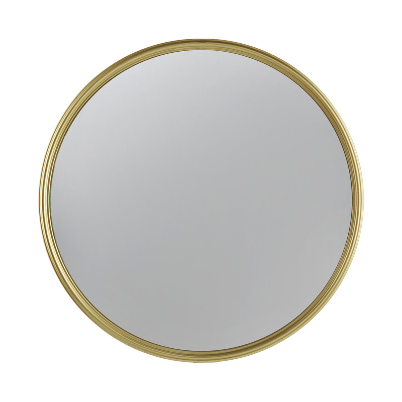 D11" Gold Round Mirror, 10.4" x 10.4"