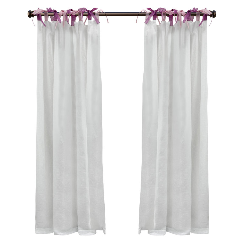 Paire de rideaux Voile Muti, L 52 po x L 96 po, Rose