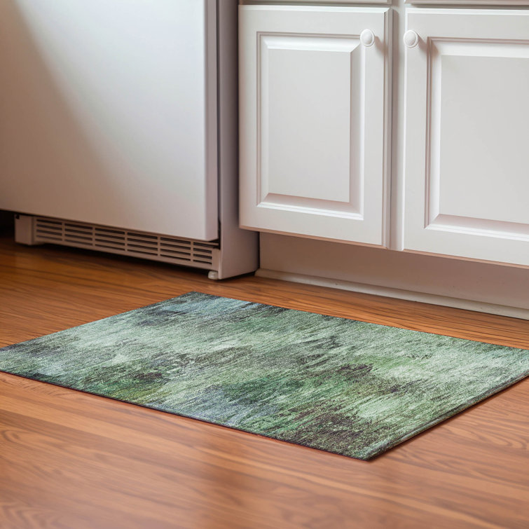 Premium Machine Washable Cerrito AMF592 Green Rug