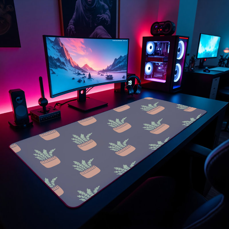 Polyester Desk Pad, 14.4x12.1