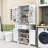 Tall Bathroom Storage Cabinet with Doors, Drawer, Adjustable Shelf and Anti-Tipping Design-595189518