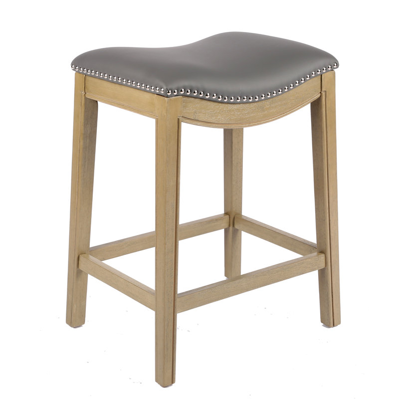 Tabouret de bar Arduss, Gris, Tabouret de comptoir (hauteur de l'assise 25,98 po