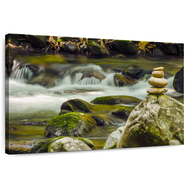 Alvord Little Pigeon River Zen Stones, H 16 po x l 24 po