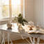 Table de cuisine extensible de style nordique, table de salle à manger extensible, avec base en tréteaux robuste-1904470486