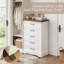 Commode à 5 tiroirs, grande commode avec base arquée pour chambre RosaRio-1352089010