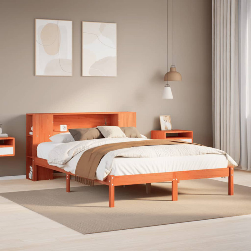 Rigg Solid Wood Bed, Natural, Double (4'6)
