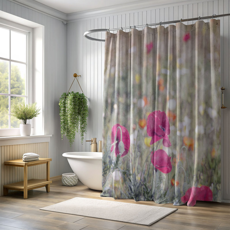 Rideau de douche Fraiya, H 74 po x l 71 po