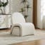 Chaise rembourrée sans accoudoirs avec repose-pieds de rangement, fauteuil d'appoint pour salon, chambre à coucher, bureau