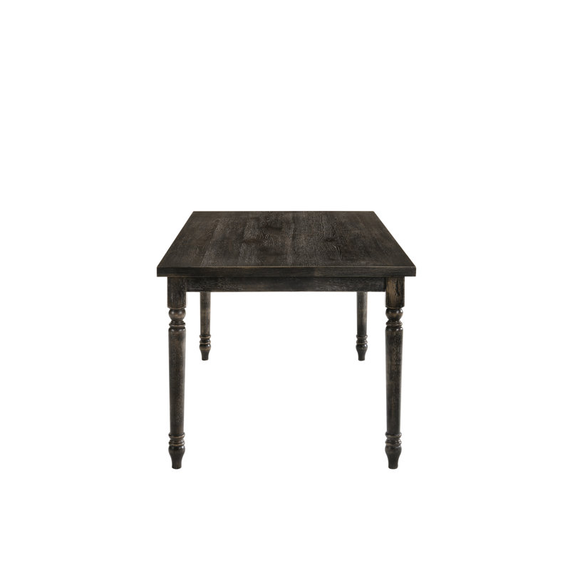 Table rectangulaire gris patiné - Décoration de salle à manger avec plateau fixe idéal pour les expériences intimes
