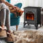 HOMCOM 41cm W Satin Black Ethanol Fire