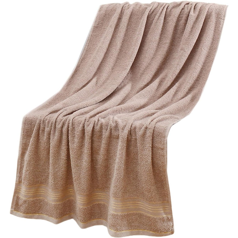 Oversize Bath Towel For Bathroom, Bath Towel,Thickening Soft Towels,Large Bath Towel(27"X55"), Tan