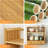 2-Tier Bamboo Shelf With Hidden Drawer