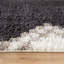 Tapis à poils longs à motif géométrique gris anthracite - velours moyen, élégant et doux-1969589809