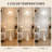 70" Cream Floor Lamp with Side Table, Adjustable Height, Bulb Include, Rotating Light Arm