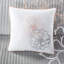 Courtepointe 6 pièces, gris / pêche, double / grand, coton imprimé, chaleur réversible, 3 coussins élégants, coussin décoratif pour la literie