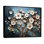 Orchidée blanche et bleue, arbre III - Art floral abstrait
