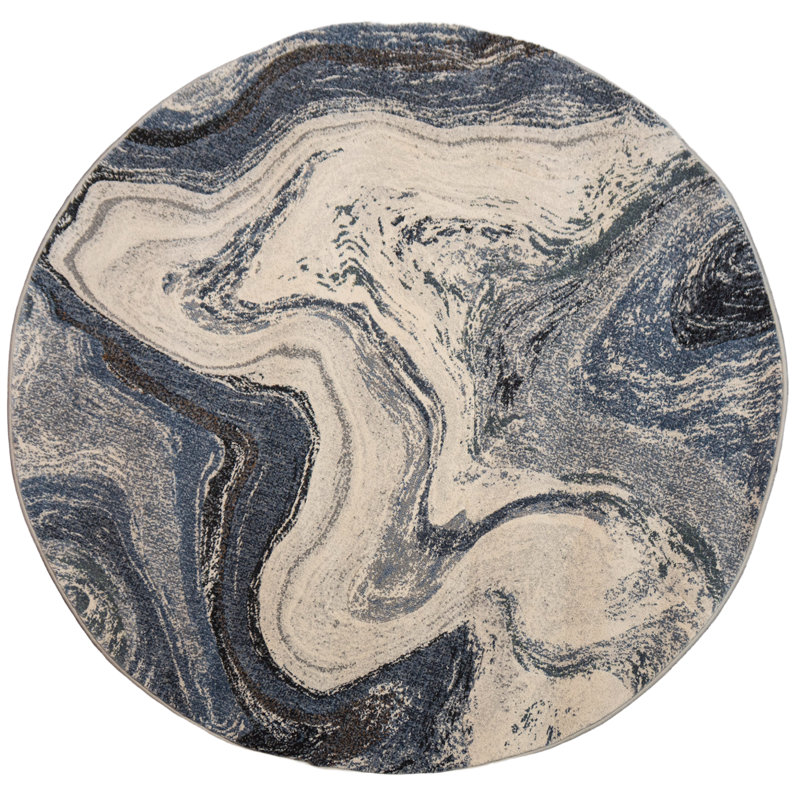 Thurner PEBBLE 63436-5656 GRIS / Crème, Rond 5 pi 3 po