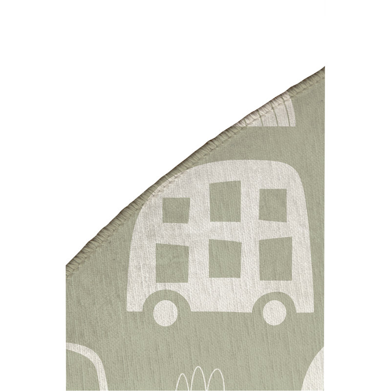 Tapis de jeu trafic pour enfants, Vert clair