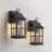 Zanyla 12.5"H Oil Rubbed Bronze Aluminum and Hammered Glass ETL Outdoor Wall Lantern with Dusk to Dawn-1866164748