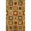 Wool Abstract Area Rug in Beige/Red-52854622