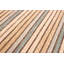 Tapis rayé en laine brun clair fait à la main Bruyere