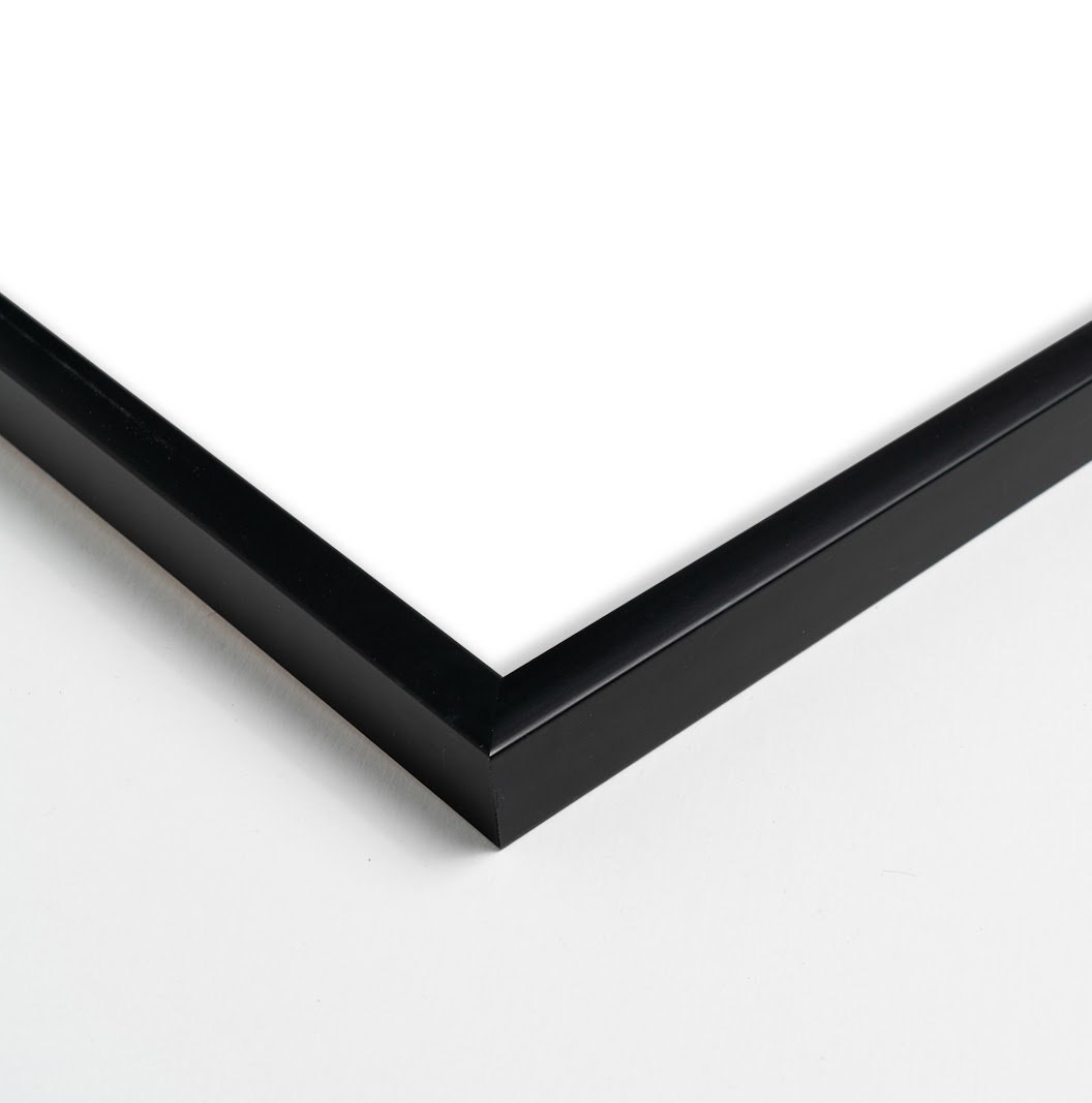 Blue Note Painting, Black Framed Paper, 50" H x 40" W x 1.25" D