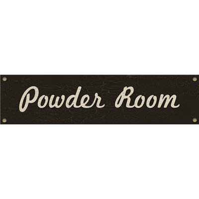 Powder Room Plaque - Textual Art Print