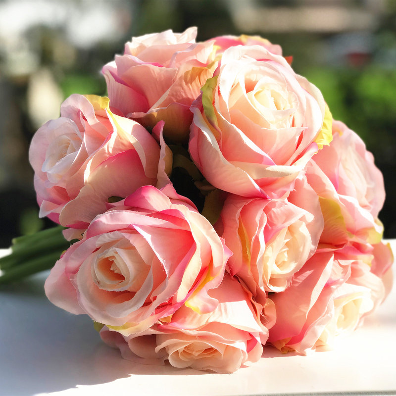 Tiges de roses artificielles ouvertes, Rose