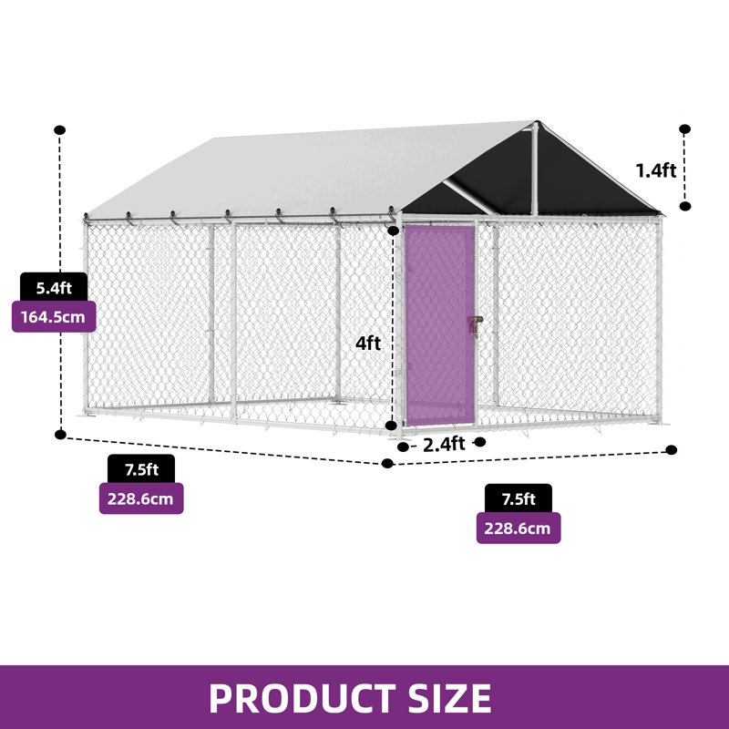 Balconera Outdoor Dog Pen, 64.8" H x 90" W x 90" D