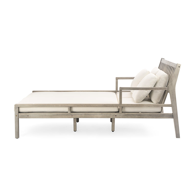 Lit de jour extérieur gris et beige