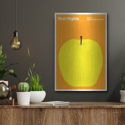 «State Posters WV» par Print Collection, art mural en métal