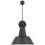 Thomas O'Brien, "Academy 17.5" Anchored Mack Barn Light in Matte Black with 16" Soft Copper Bowers Shade-117837514-117837515