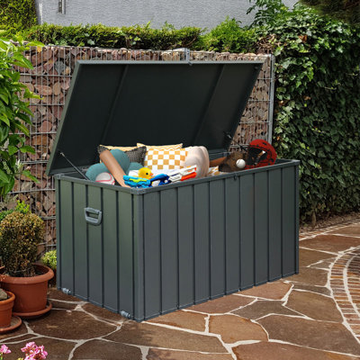 150-Gallon Dark Brown Metal Deck Box