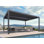 16 pi L 12 pi. D Pergola en aluminium avec guirlandes de lumières de 48 pi