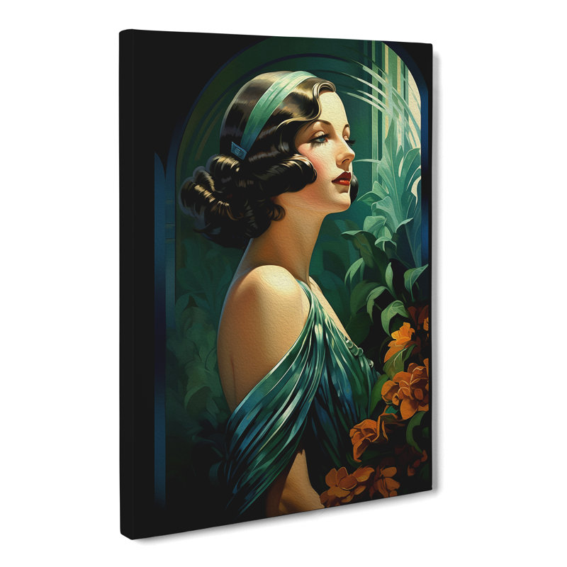 Art Woman Classicism - Wrapped Canvas, 50cm H x 35cm W x 3cm D