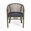 Fauteuil club d'extérieur en bois d'acacia avec coussins, chaise de salle à manger