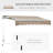 Patio Retractable Awning, Manual Exterior Sun Shade Deck Window Cover-112604827-112604829