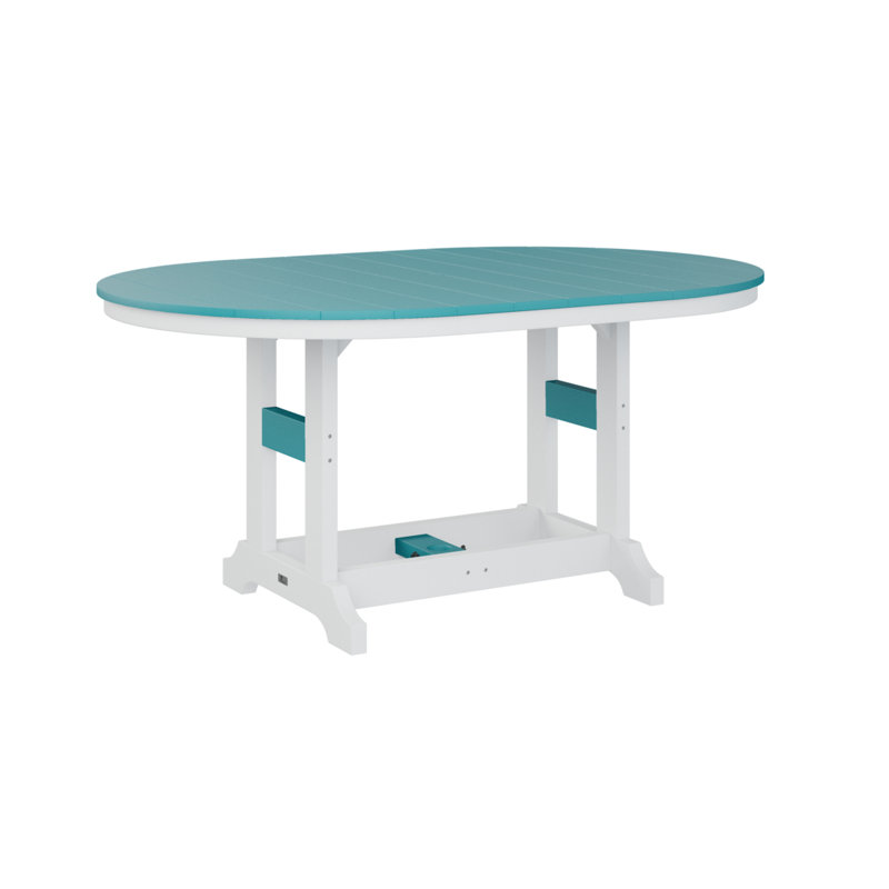Garden Classic Outdoor Oval, Aruba Blue, 39.5" H x 44" W x 64" D