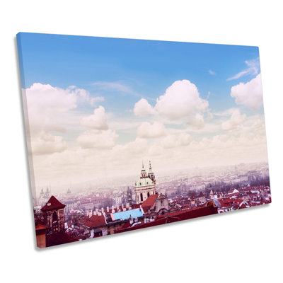 Prague Skyline City - Wrapped Canvas Print