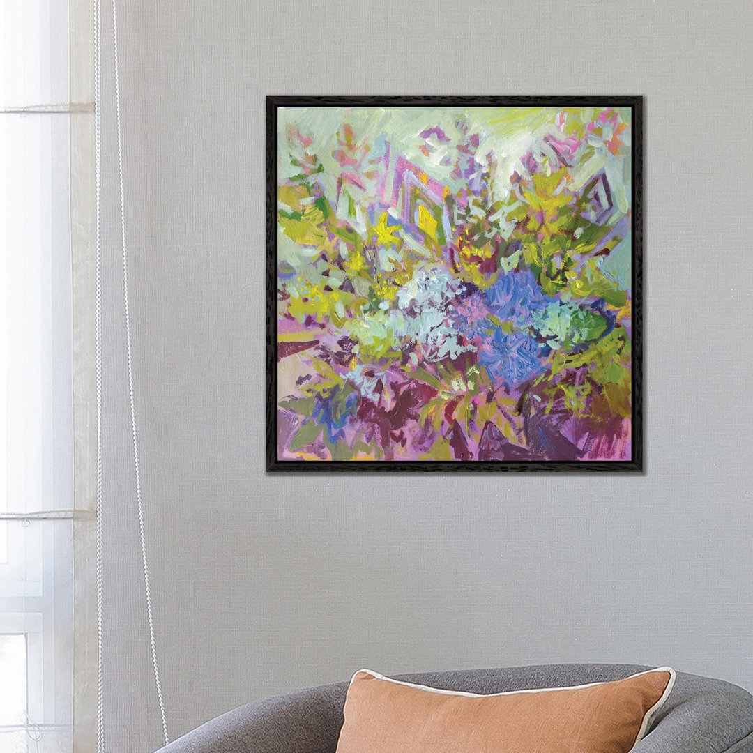 Blumenmosaik von Ekaterina Prisich - Galerie-verpackte Leinwand Giclée auf Leinwand