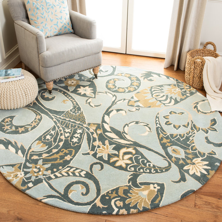 Matthews Hand Tufted Wool Floral Rug