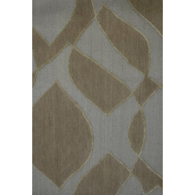 Mod Geometric Area Rug in Beige/Gray/Neutral, Rectangle 6' x 9'