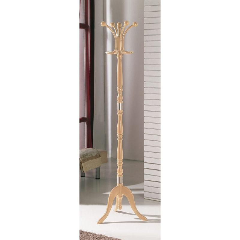 Schloss Freestanding 4 - Hook Coat Rack, Natural