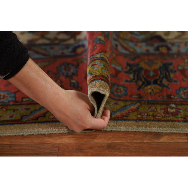 Surenity One-of-a-Kind 7'10'' X 10'6'' 1910s Wool Area Rug in Ivory