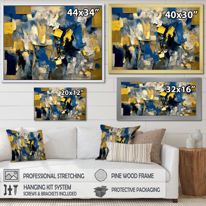 Jazz Interchange I - Impression, H 16 po x l 32 po x P 1 po, Cadre flottant noir
