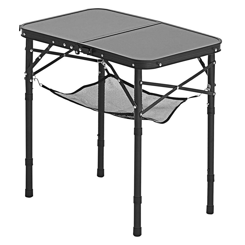 Table de camping pliante et portative, Argent argent